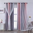 thumbnail image 1 of Cortina XiDi Rainbow Rosa Gris 86x244 cm Blackout, 1 of 8