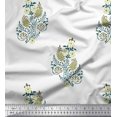 thumbnail image 1 of Soimoi Cotton Voile Fabric Leaves,Floral & Paisley Block Print Fabric by The Yard 56 Inch Wide, 1 of 3
