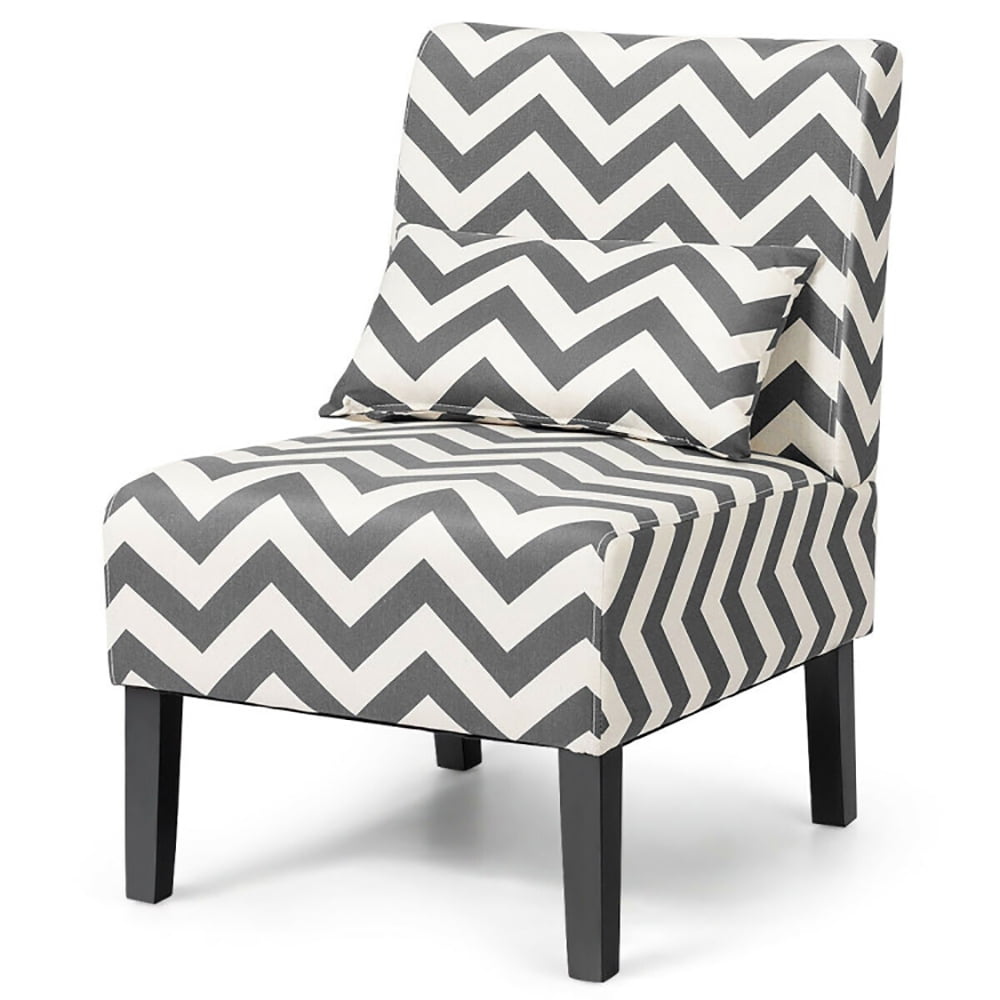 Finihen Armless Accent Living Room Chairs, Modern Side Chair, Accent Armless Single Sofa with Lumbar Pillow for Home and Office, Gray Finihen Armless Accent Living Room Chairs, Modern Side Chair, Accent Armless Single Sofa with Lumbar Pillow for Home and Office, Gray