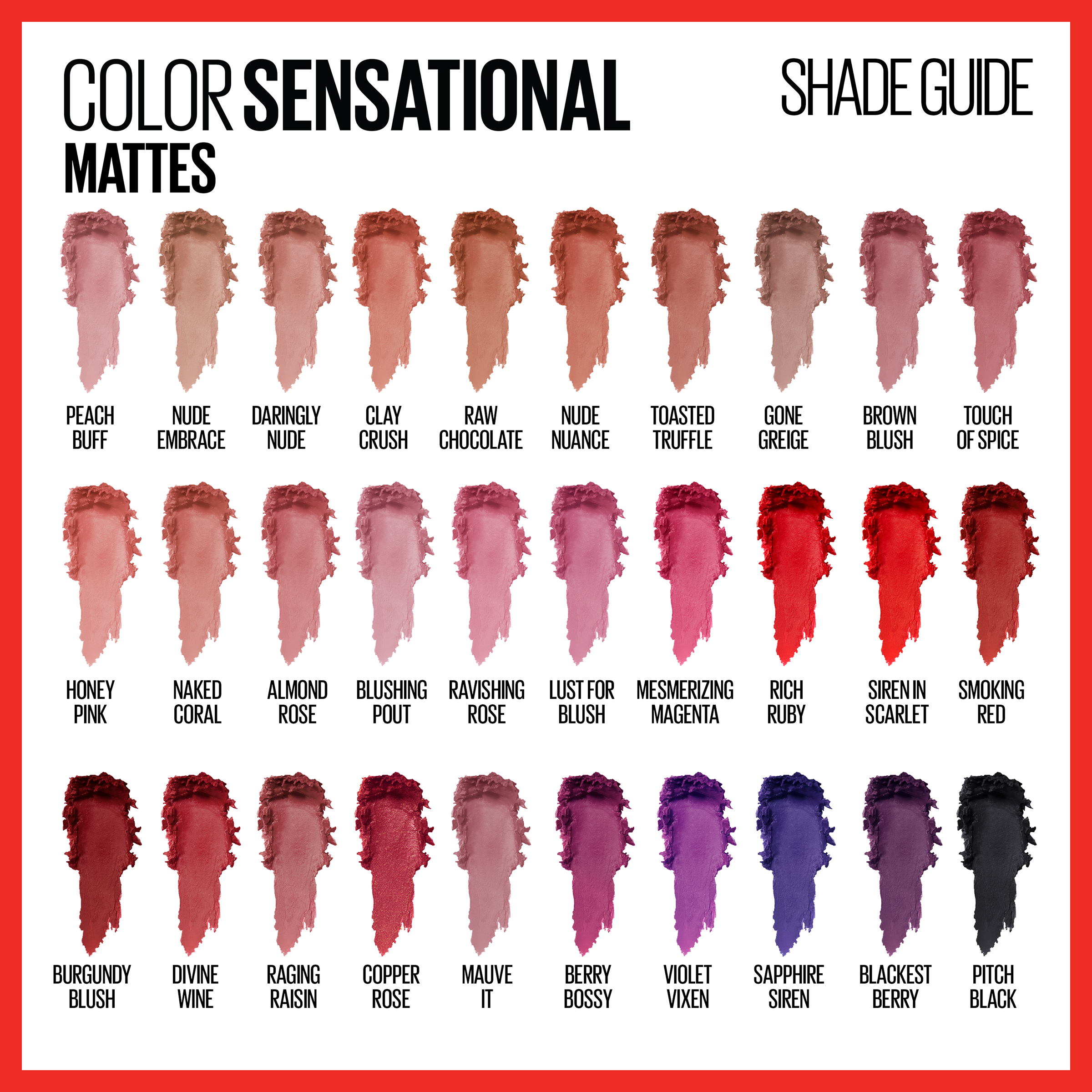 Maybelline Color Sensational Matte Finish Lipstick, Siren In Scarlet - image 3 of 4