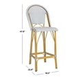 thumbnail image 5 of SAFAVIEH Ford Outdoor Stacking French Bistro Bar Stool, Grey/White, 5 of 7
