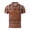 Brown, variant on Man Print Top Collared Henley Turtleneck Neck Blouse for Mens Short Sleeve Track Athletic Casual Running Fishnet Striped Summer Fall Shirt Button 2026 Clothing XL
