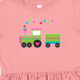 thumbnail image 4 of Inktastic Valentine Heart Train Girls Toddler Dress, 4 of 5