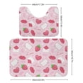 thumbnail image 2 of Happy Valentines Day Bathroom Rugs Set 2 Pieces, Bathroom Set - Quick Drying Bath Mat And U-Shaped Toilet Rug, Water Absorbent Bath Carpet For Bedroom Floor Living Room, Machine Washable, 2 of 6