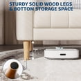 thumbnail image 7 of Homhougo Faux Leather Sofa Couch, Modern 78" W Sofa with Deep Seats, 3 Seater Sofa Couch with 2 Throw Pillows and Wood Legs, Easy Assembly, for Living Room, Bedroom, Beige, 7 of 7