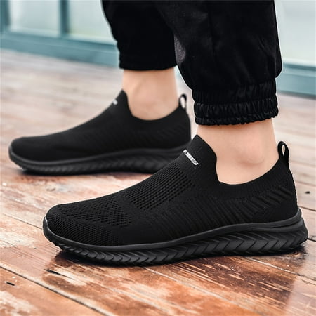 

WOXINDA Fashion Summer Men Sneakers Mesh Fly Woven Breathable Lightweight Comfortable Casual Flat Bottom