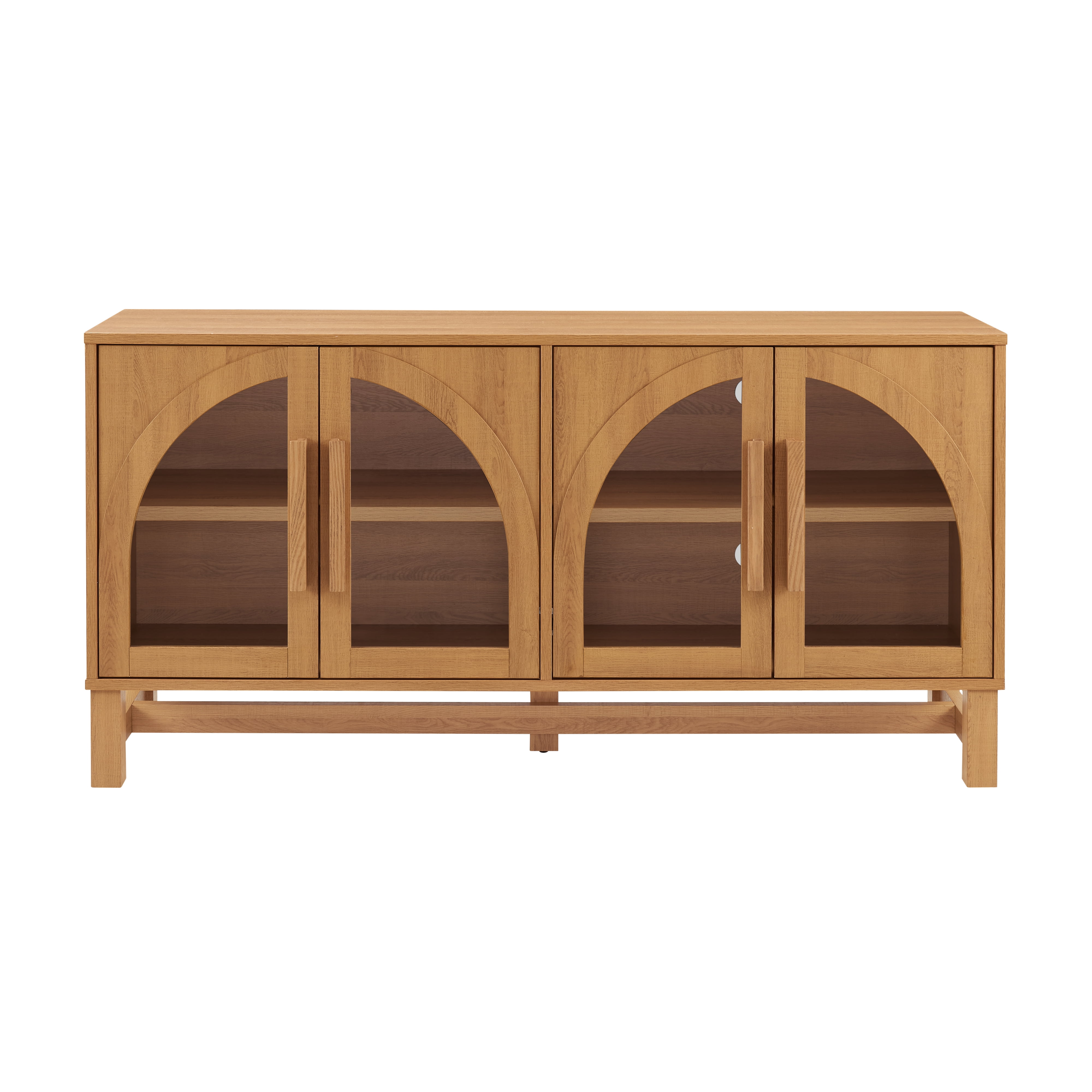 Better Homes Gardens Juliet Arch TV Stand for TVs up to 65 Light Honey Finish