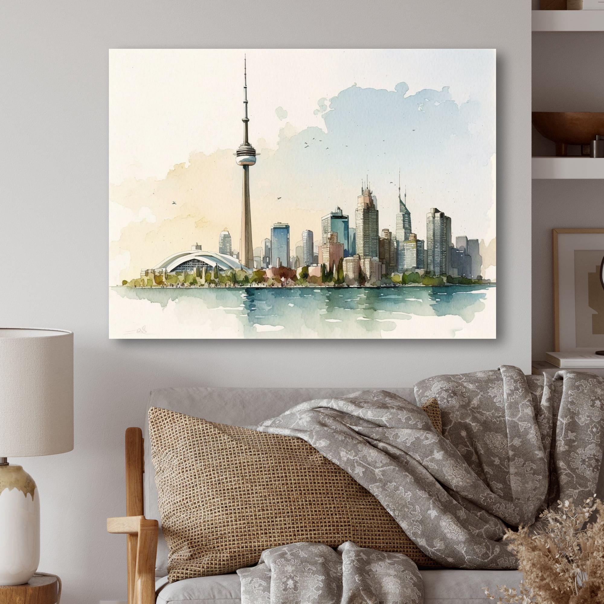Designart Toronto Skyline II Canvas Wall Art