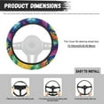 thumbnail image 7 of Yuyamidu Whilpool Tie Dye Steering Wheel Cover Thick Car Steering Wheel Covers Flannel Auto Accessories for Automobile Sedan Fluffy Wheel Cover for Women Men, 7 of 7