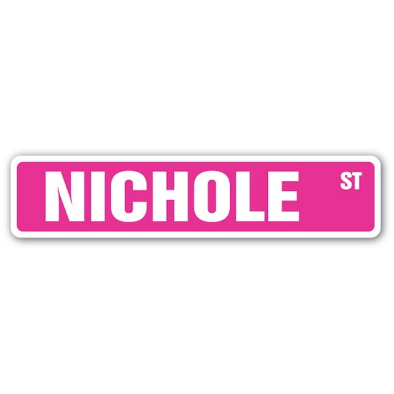 NICHOLE Street Sign Childrens Name Room Sign | Indoor/Outdoor |  30" Wide