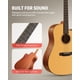 thumbnail image 2 of Donner Paquete de guitarra acústica de 41 pulgadas para principiantes adultos con lección en línea, guitarra acústica de acero de tamaño completo 4/4 con bolsa de concierto, afinador, correa, cuerdas,, 2 of 5