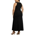 thumbnail image 4 of DARING DIVA Plus Size Sweater Crewneck Knit Sweater Tank Dress 1X Black, 4 of 6