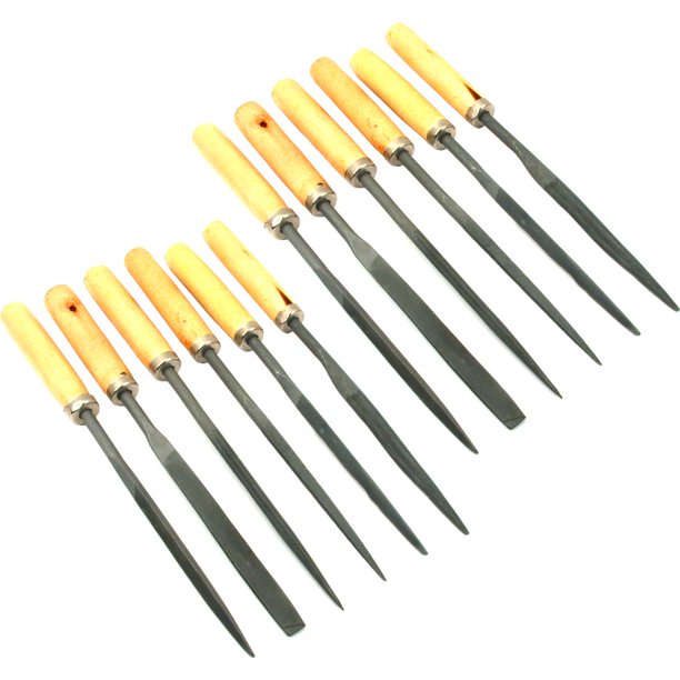Needle File Set Wood Handles Wooden Files Carpentry Crafting Hobby