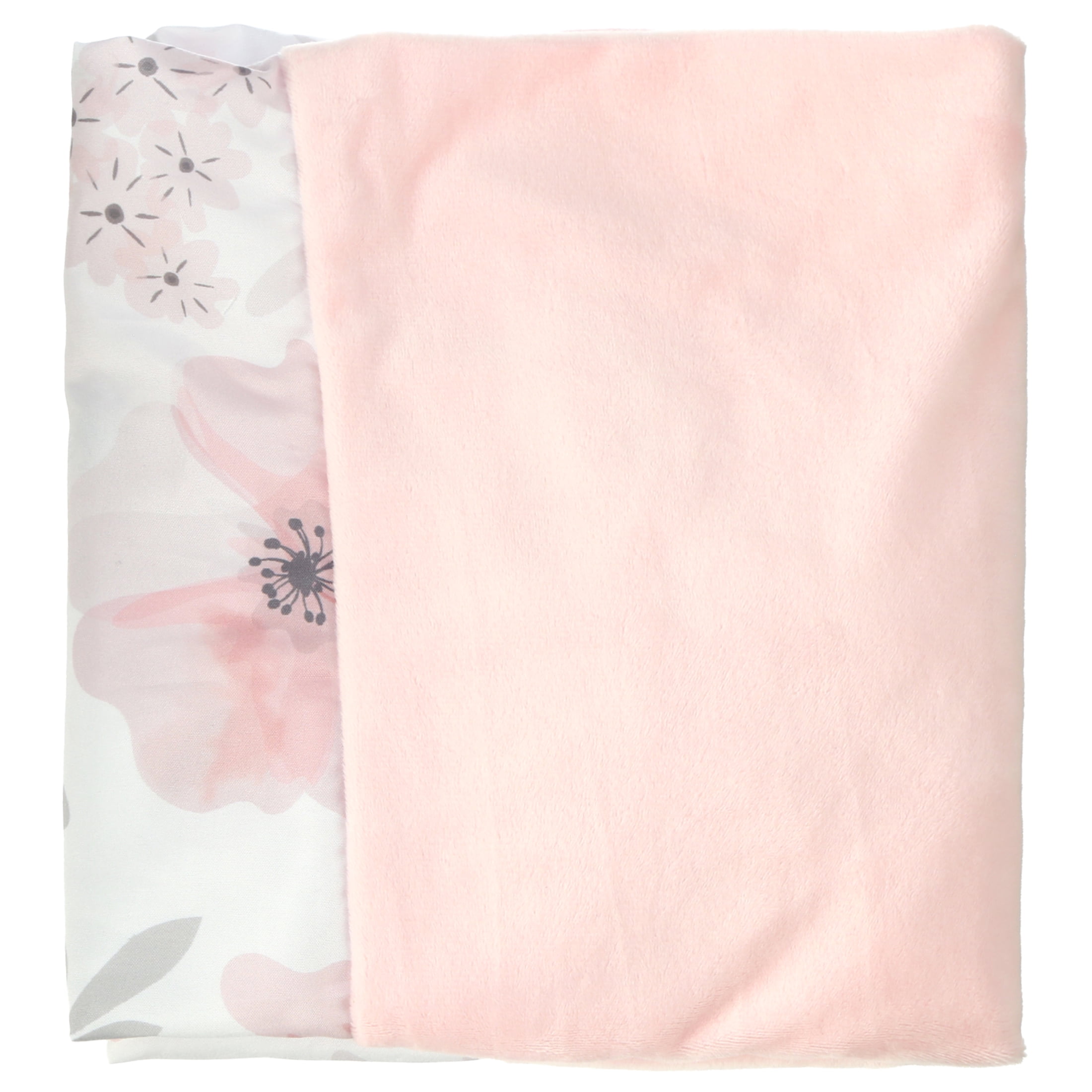 Little Love by NoJo Beautiful Blooms White and Pink Changing Pad Cover