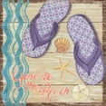 thumbnail image 3 of Gango Home Decor Colorful Coastal Flip Flop Wall Art; Four Blue 12x12in Unframed Paper Prints, 3 of 8