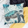 thumbnail image 2 of BCIIG Jellyfish Turtle Ocean High-Quality Short Plush Pillowcase 20x20in, 2 of 5