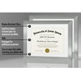 thumbnail image 4 of Americanflat 11x14 Silver Diploma Frame - Displays 8.5x11 Diplomas with Mat or 11x14 Inch Without Mat - Shatter-Resistant Glass. Hanging Hardware Included! (2 Pack), 4 of 5