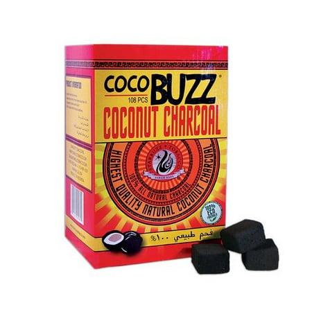 STARBUZZ CUBE COCONUT CHARCOAL SUPPLIES FOR HOOKAHS – 108pc Non-quick light shisha coals for hookah pipes. All-natural coal accessories & parts that are Tasteless, Odorless, & (Best Hookah Flavors Starbuzz)