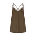 thumbnail image 2 of APEXFWDT Women's Casual Loose Cami Top V Neck Sleeveless Flowy Tanks Summer Tunic Top,L,Coffee, 2 of 4