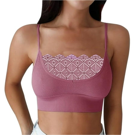 

Sokhug Women s Plus Size Bra Casual Lace Shaping Cup Plus Size Extra-Elastic Wirefree Underwear
