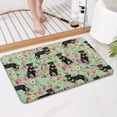 thumbnail image 4 of Rottweiler with Pioneer Flower Bathroom Rugs Mat,Non Slip Microfiber Bathroom Rug,Rubber Backing,Soft Bathroom Mats for Bathroom Floor,Tub and Shower,17x27in(43x68cm), 4 of 5