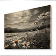 thumbnail image 2 of Designart "Flower landscape Bronze Meadow" Meadow Print on Natural Pine Wood, 2 of 5