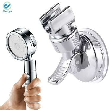Deago Adjustable Shower Head holder, Bathroom Suction Cup Handheld Shower head Bracket, Removable Handheld Showerhead & Wall Mounted Suction Bracket