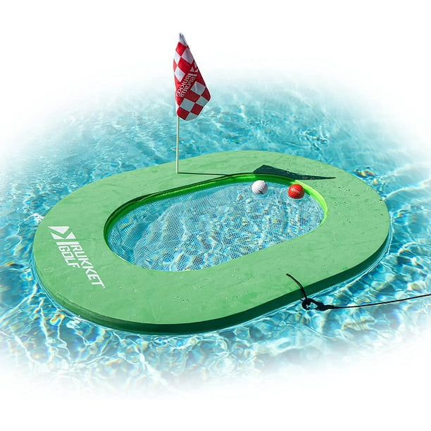Rukket Sports TeeKi Island Floating Putting Green, Golf Chipping Game