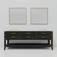 thumbnail image 4 of Norwalk 84 in W Black Oak Double Bath Vanity, Carrara Marble Top, and 36 in Mirrors, 4 of 9