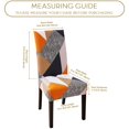 thumbnail image 4 of Chair Covers for Dining Room Set of 4, Printed Chair Covers Washable&Stretchable, Kitchen Chair Slipcovers Protector for Dining Room, Hotel, Ceremony (Geometric Space-1), 4 of 6