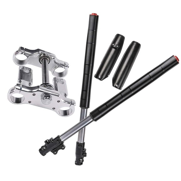 27.6" 700mm 45/48mm Complete Front Forks Shock Suspension with Triple Tree Clamps for 70cc 90cc 110cc 125c 140cc 150cc 160cc 200cc Trail Pit Dirt Bike Apollo Taotao SSR Coolster