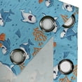 thumbnail image 5 of Ambesonne Shark Grommet Curtain, Underwater Funny World, 50" x 63", Blue White Orange, 5 of 6