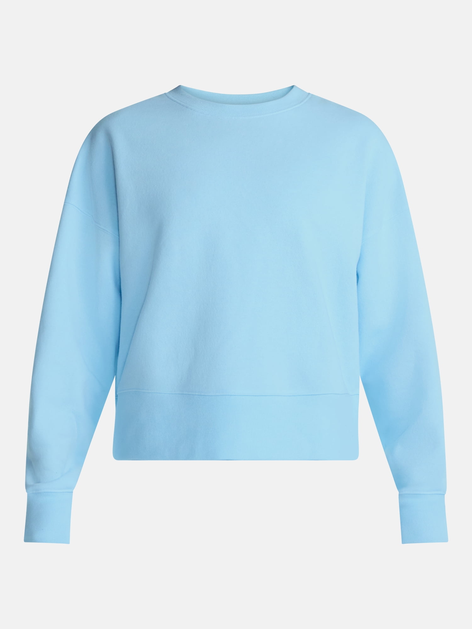 No Boundaries Boxy Fleece Sweatshirt, Midweight, Women's XXS-XXL