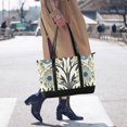 thumbnail image 4 of FORMRS Canvas Laptop Tote Bag for Women with 15.6" Computer Compartments Shoulder Handbag, Blue Floral Pattern, 4 of 7