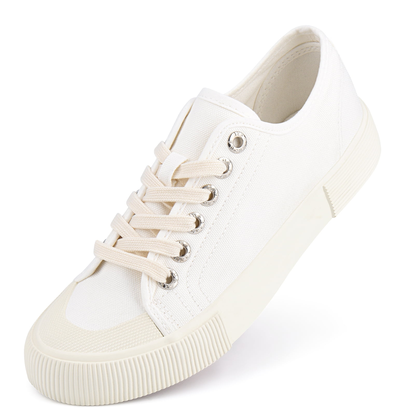 JENN ARDOR Women's Canvas Fashion Sneakers Comfortable Low Top Lace Up