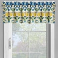 thumbnail image 4 of Ambesonne Mediterranean Valance & Curtain 3 Pcs Set, Lemons Classic Mosaic, 55"x45", Blue Yellow and Green, 4 of 7