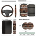 thumbnail image 7 of HUISEFOR Brown Bear Car Seat Cover Full Set Breathable Scratch-Resistant Including Car Steering Wheel Cover, Belt Cover, Armrest Cover, Head Rest Protector, Fit for Most Cars, Auto, SUVs, 7 of 7