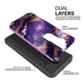 thumbnail image 3 of FINCIBO Purple Hybrid Case Hard Plastic TPU Slim Back Cover for Alcatel 7 Folio 6062W 6", Purple Milky Way Galaxy, 3 of 7