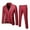Red, variant on Men's Suits Men’S Suit Slim 3 Piece Suit Business Wedding Party Jacket Vest & Pants Coat Khaki M