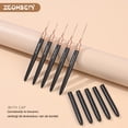 thumbnail image 2 of Juego de pinceles para uñas ZEOHBETY Metallic, 5 unidades, delineador negro, 2 of 7