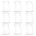 thumbnail image 1 of SHISUYAN 9Pcs Acrylic Display Stand L-shape Slanted Sign Holders Desktop Paper Menu Holder, 1 of 9