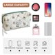 thumbnail image 1 of Bolsa de maquillaje acolchada Bolsa de cosméticos floral para mujer Bolsa de cosméticos acolchada de algodón Bolsa de viaje para bebés femeninos, 1 of 5