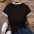 thumbnail image 4 of ZEHJUHAN Women's 3-Pack Everyday Comfort Tees - Ultra-Soft Crew Neck Short Sleeve Basics in Curated Color Palette Tops Gray+White+Black，M, 4 of 5