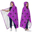 thumbnail image 2 of Wearable Blanket,Spider Web Halloween Pattern Hooded Wearable Flannel Blanket for Adults & Teens,Winter Poncho Shawl Wrap Cape Cozy Anti-Pill,60"x80", 2 of 5