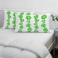 thumbnail image 3 of Happy St. Patrick's Day Pillow Covers, Linen Long Throw Pillow Case, Spring Lucky Green Three Leaf Grass Holiday Pillow Protector Decorative Cushion Cover for Living Room/Bedroom 20" x 30", 3 of 8
