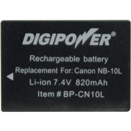 DigiPower BP-CN10L Digital Camera Battery - Replaces Canon(R) NB-10L battery pack - 820 mAh - Lithium Ion (Li-Ion) - 7.4 V DC