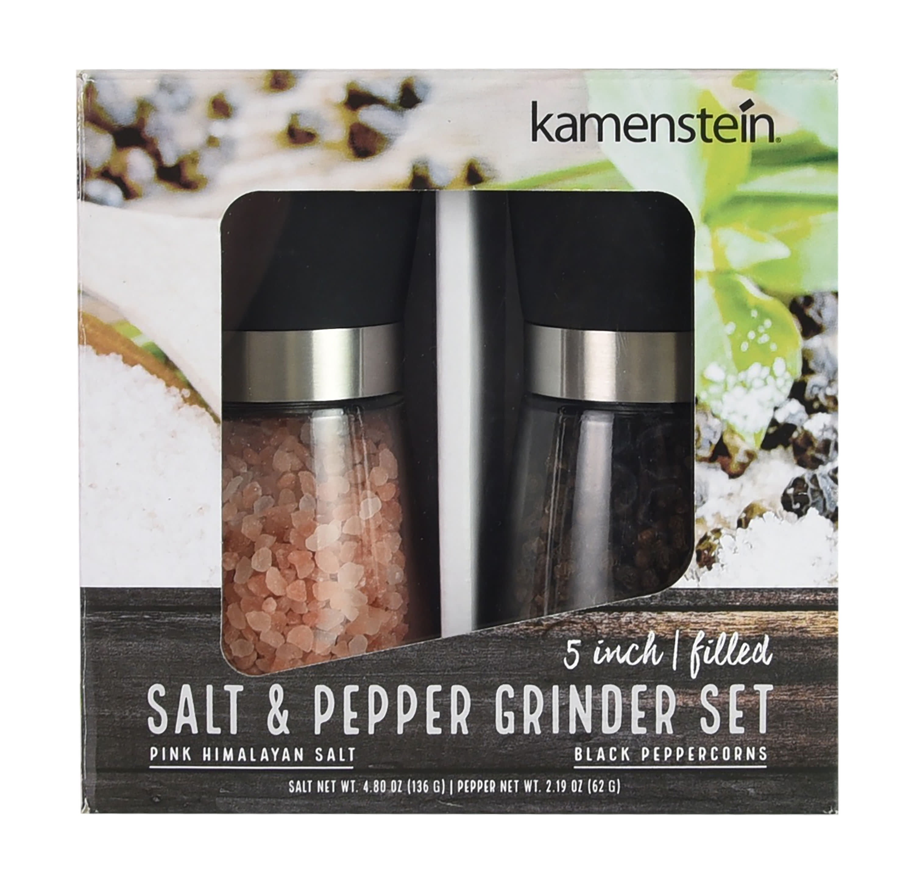 Kamenstein 5-inch Pepper Mill and Salt Shaker Set in Turquoise