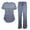 CHARCOAL, variant on Womens STRETCH SCRUB SET With V-NECK TOP