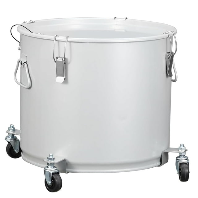 Yiwa 10 Gallon Oil Bucket, Rust-Proof Fryer Grease Caddy with Filter & Wheels
