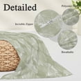 thumbnail image 6 of Sage Green Leaves Throw Pillow Cover, Pillowcase Protectors with Zipper, Breathable Decorative Lumbar Pillow Case Cover, Vintage Abstract Art Botanical Pillow Shams for Couch Sofa 16x24Inch, 6 of 8